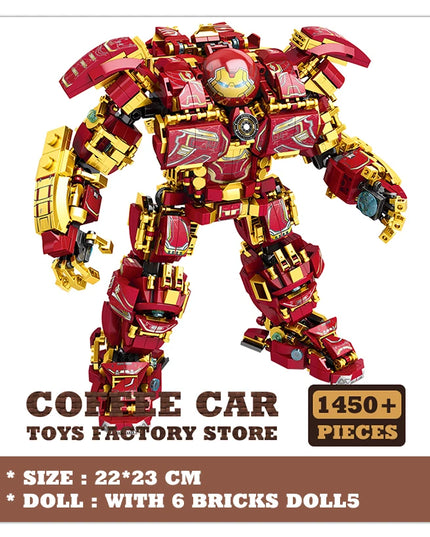 Superheroes Mecha DIY Building Blocks Movie Mech Hero 3D Model Armor Iron Robot MOC Bricks Toys For Adult Kid Boy Christmas Gift