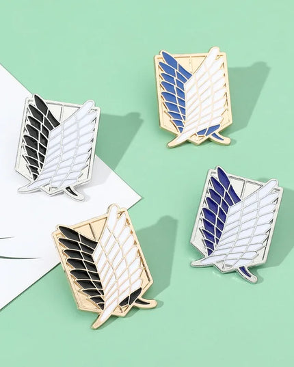 Anime Peripheral Jewelry Shirt Bag Popular Accessories Pins ZXMJ Attack on Titan Same Style Brooch Wings of Freedom Logo Badge