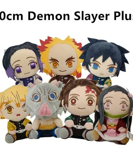 20cm Hot Japan Demon Slayer Plush Dolls Lovely Anime Kimetsu No Yaiba Kamado Tanjirou Nezuko Zenitsu Kyoujurou Toys Kids Gifts