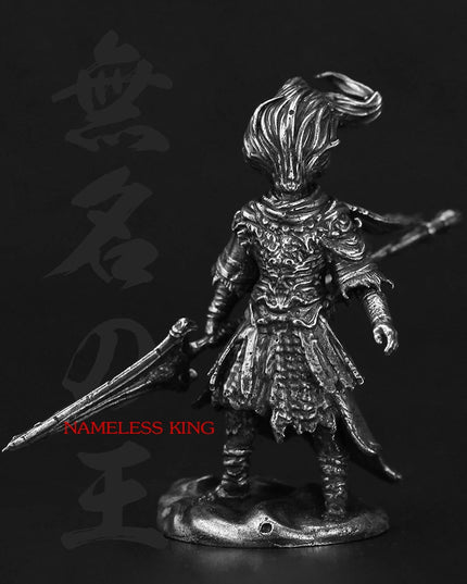Vintage White Brass Dark Souls III Nameless King Anime Action Figurine Metal Game Character Model Collections Toy Gifts