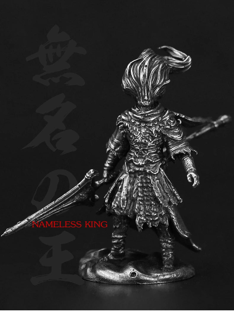 Vintage White Brass Dark Souls III Nameless King Anime Action Figurine Metal Game Character Model Collections Toy Gifts