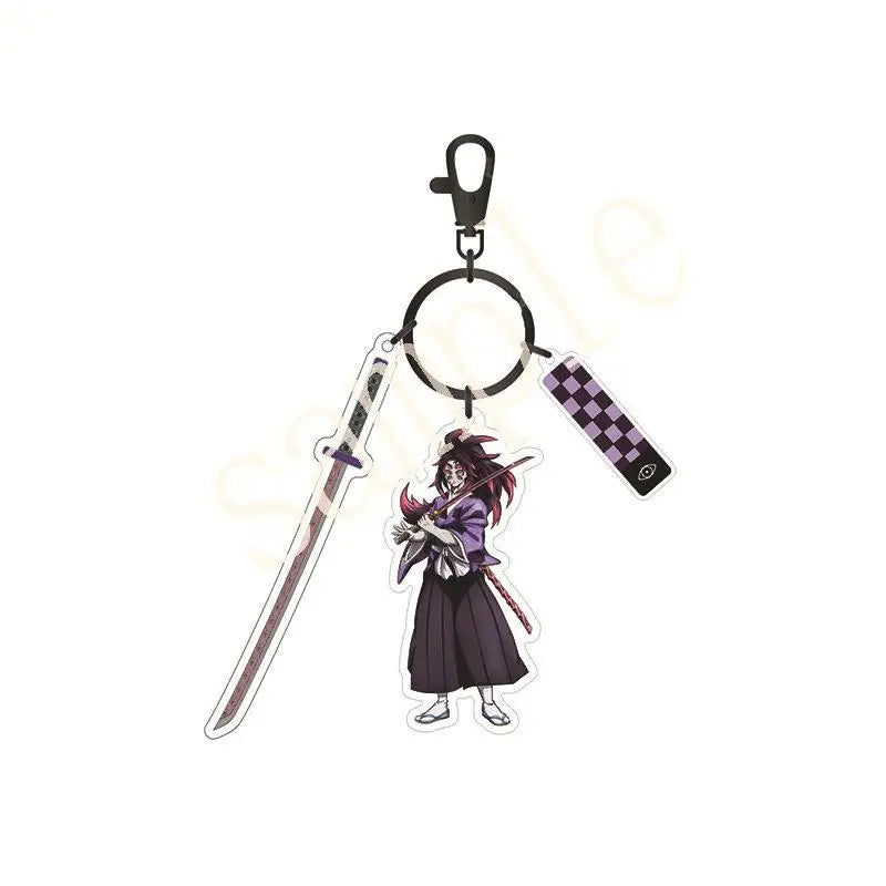 Hot Anime Demon Slayer Keychain Kamado Tanjirou Tomioka Giyuu Rengoku Kyoujurou Cosplay Acrylic Key Chains Fans Gift