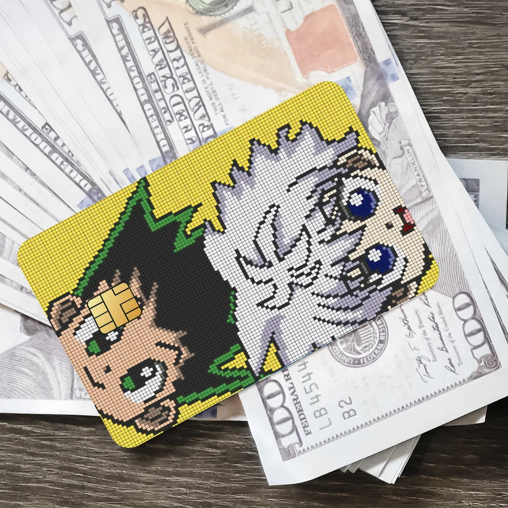 HUNTER Film Skin Cover Credit Card Stickers 4PCS Debit Front Anime H-HUNTER x Decoration Bank Bus Pass Waterproof