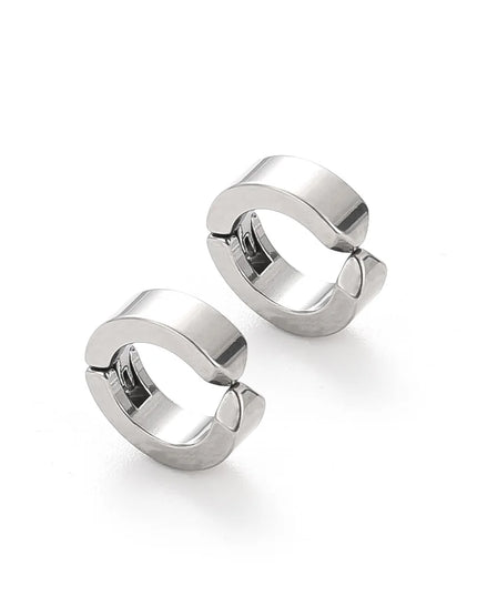 2pcs Anime Chainsaw Man Yoshida Hirofumi Cosplay Ear Clip Earrings Women Men Punk Black No Pierced Fake Ear Circle Pop Jewelry