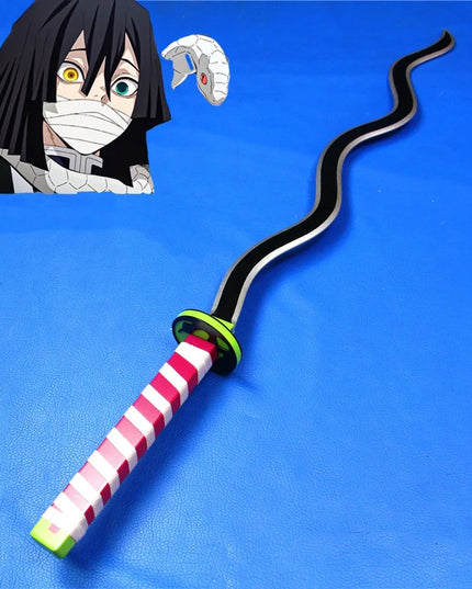 41in/104cm Demon Slayer Katana Anime Ninja Sword Demon Slayer Cosplay Prop Knife Real Size Samurai Sabre Japonesa Katana Sword