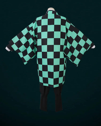 Anime Demon Slayer Kamado Tanjirou Cosplay Costume Kimetsu No Yaiba Cartoon Costume Sutis Wigs Halloween For Kids Adult CosParty