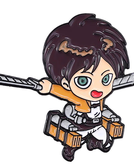 Attack on Titan Enamel Pins Cartoon Badge Metal Anime Custom Bag Lapel Pin Backpack Jewelry Kids Fans Gift Friends Wholesale