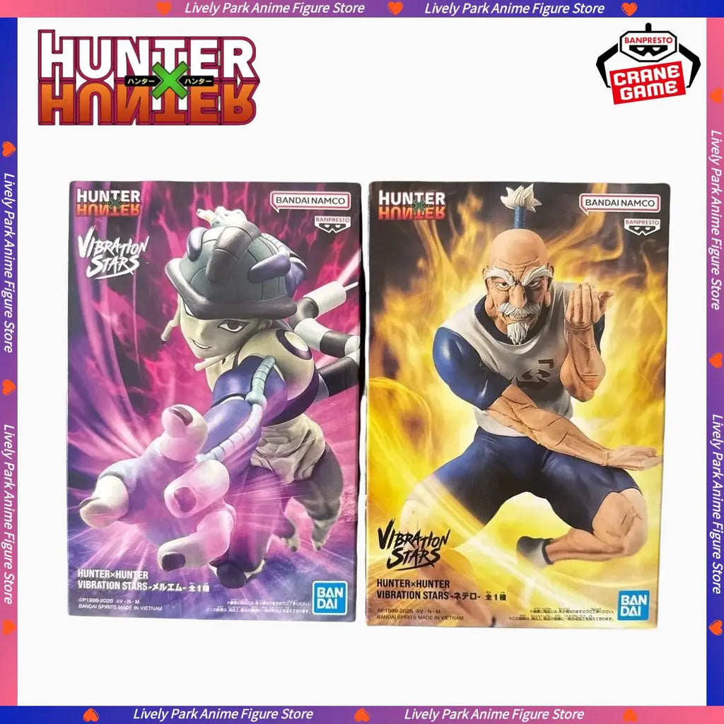 In Stock BANDAI HUNTER HUNTER VIBRATION STARS Aizakku Netero Meruem Hot Anime Action Model Gifts Collectible Figurines for Kids