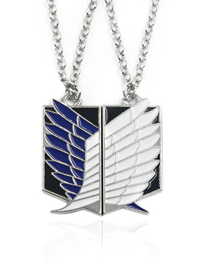 Anime Attack on Titan Necklace Shingeki No Kyojin Wings of Freedom Survey Sword Punk Necklace Pendant for Women Men Jewelry