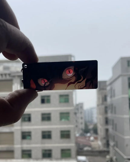 Demon Slayer Acrylic Pupil Translucency Card Key Chains Pendants Anime Twelve Kizuki Keychains Backpack Decorative Key Charm