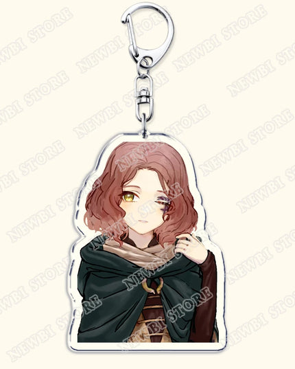 Video Game Dark Souls Keychains for Women Accessories Bag Bloodborne Malenia Melina Keyrings Jewelry Fans Gaming Friends Gift