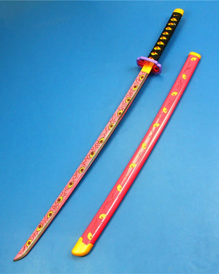 41in/104cm Demon Slayer Katana Anime Ninja Sword Demon Slayer Cosplay Prop Knife Real Size Samurai Sabre Japonesa Katana Sword