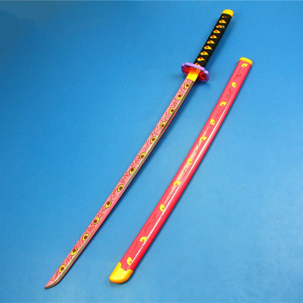 41in/104cm Demon Slayer Katana Anime Ninja Sword Demon Slayer Cosplay Prop Knife Real Size Samurai Sabre Japonesa Katana Sword