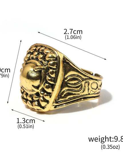 Game Dark Souls Ring Black Red Sapphire Vintage Style Ring Adjustable Metal Rings For Women Men Cosplay Jewelry Accessories Gift