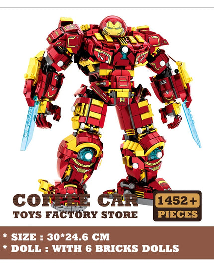 Superheroes Mecha DIY Building Blocks Movie Mech Hero 3D Model Armor Iron Robot MOC Bricks Toys For Adult Kid Boy Christmas Gift