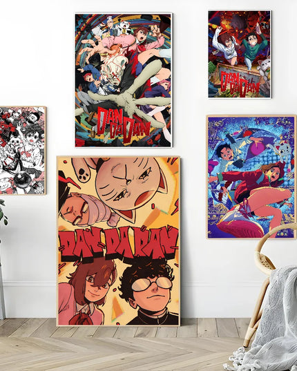1PC Classic Anime Dandadan Poster Self-adhesive Art Waterproof Paper Sticker Coffee House Bar Room Wall Decor
