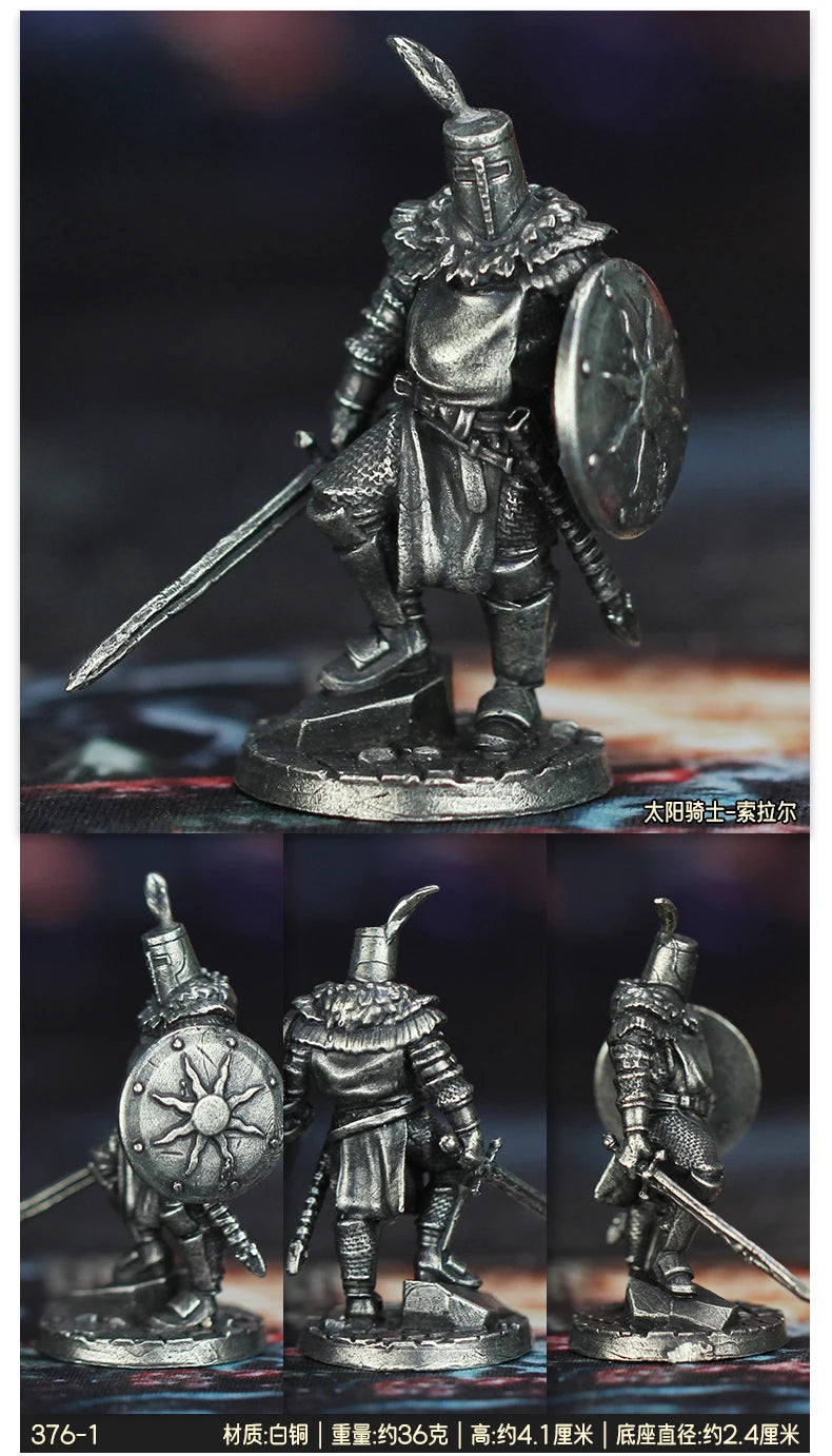 Cupronickel Dark Soul Sun Knight Onion Soldier Toys Model Finished Product Gifts Board Game Piece Miniature Ornament Accessories
