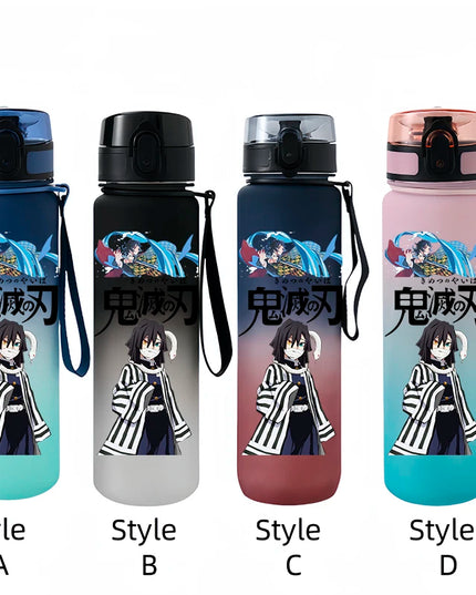 Demon Slayer Tanjirou Water Cup Drinking Outdoor 650ml Nezuko Water Bottle Children Portable Plastic Cartoon Large Capacity