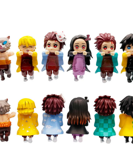 New Party Angel Demon Slayer Series Blind Box Car Decoration Desktop Computer Screen Cupid Hand Fashion Play Doll Birthday Gift