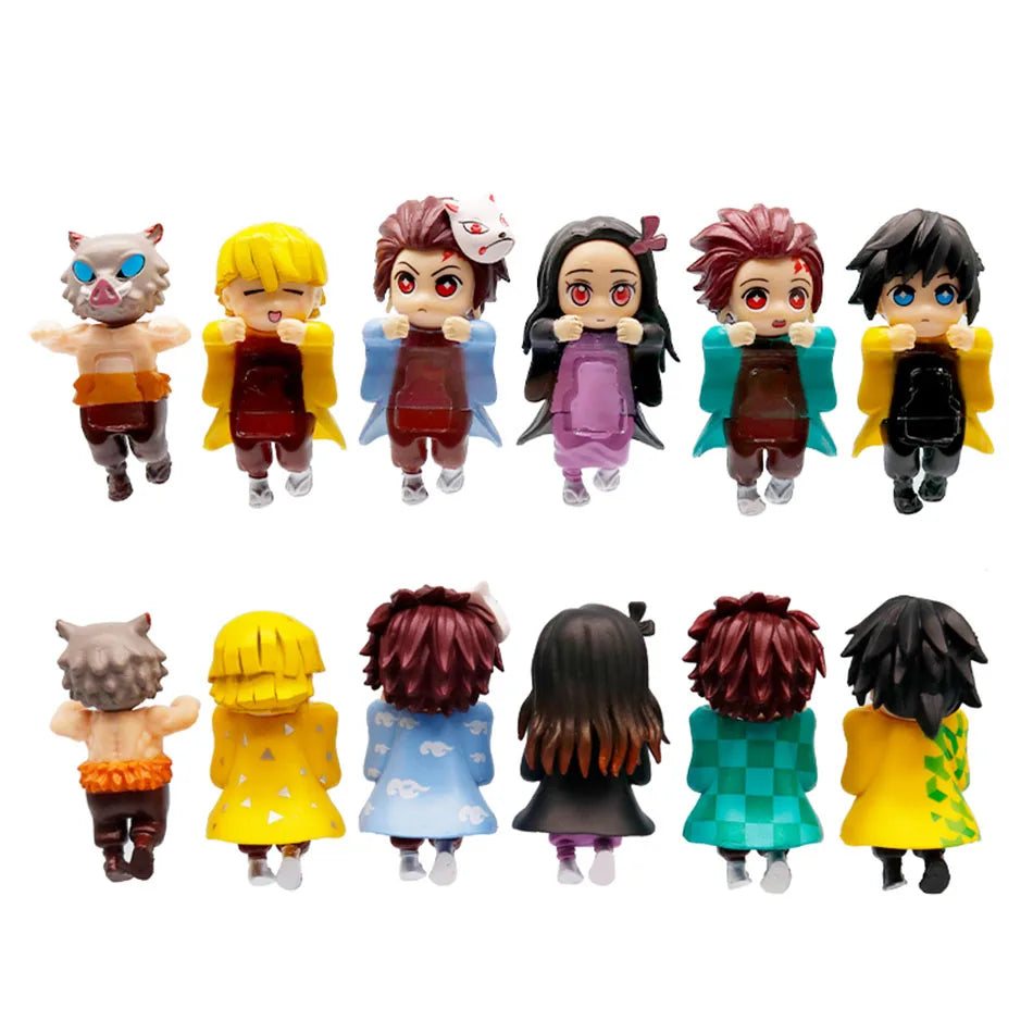 New Party Angel Demon Slayer Series Blind Box Car Decoration Desktop Computer Screen Cupid Hand Fashion Play Doll Birthday Gift