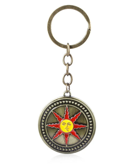 Game Dark Souls Keychain Sun Knight Shield Ornstein Artorias Sword Smough Hammer Key Chain Pendant Cosplay Jewelry