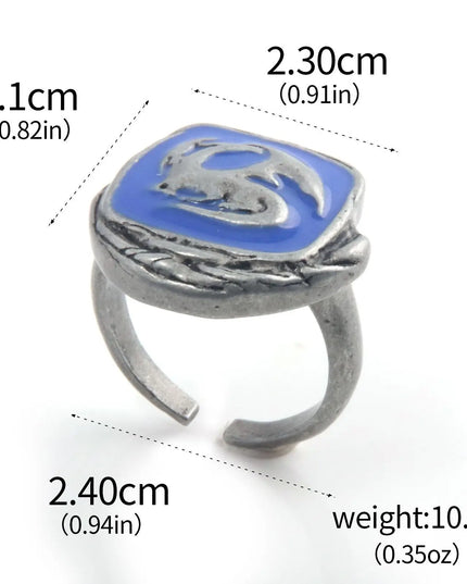 Game Dark Souls Ring Black Red Sapphire Vintage Style Ring Adjustable Metal Rings For Women Men Cosplay Jewelry Accessories Gift