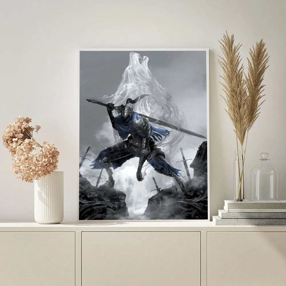 1pc DARK SOULS Adventure Game Poster Wall Art Home Decor Room Decor Digital Painting Living Room Restaurant Kitchen Art