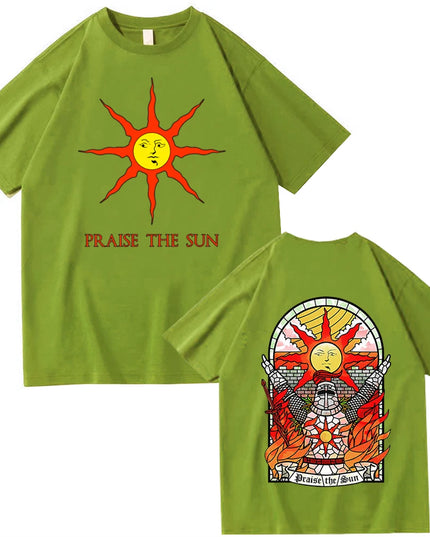 Dark Souls Praise The Sun T-shirt Man Women Harajuku O-neck Summer Casual Shirt
