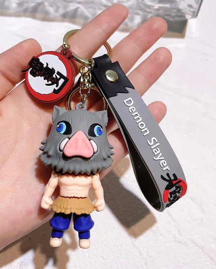 New Demon Slayer Kimetsu No Yaiba Blade of Ghost Keychain Cute Characters Bag Pendant Car Key Chain Ring Fans Gift Anime Jewelry