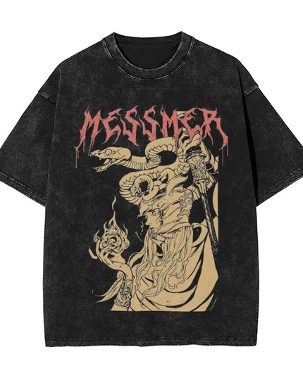 R-Rings Radahn E-Eldening Washed T Shirts Streetwear Hip Hop Casual T-Shirt Tees for Men and Women Short Sleeve Harajuku Graphic