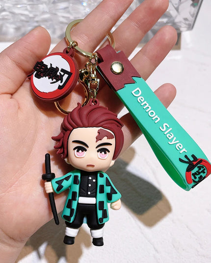 New Demon Slayer Kimetsu No Yaiba Blade of Ghost Keychain Cute Characters Bag Pendant Car Key Chain Ring Fans Gift Anime Jewelry