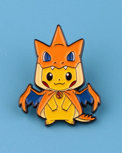 4 pcs Creative Brooch Set Cute Game Console Pikachu Togepi Charmander Enamel Pin Wallet Backpack Clothing Jewelry