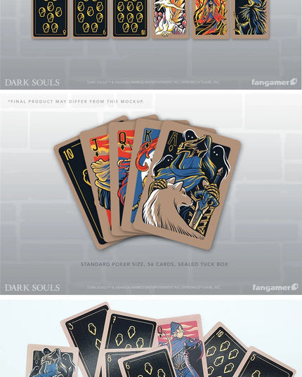 Dark Souls Poker Cards - Deck of 52 Cards Perfect for Playing Poker, Black Jack, Big 2 and Other Card Games