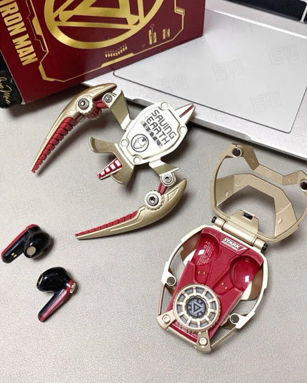 MARVEL Collaboration Bluetooth Headphones ANC Active Noice Cancellation Bluettoth Wireless Earphones Sports Gaming Gift Iron Man