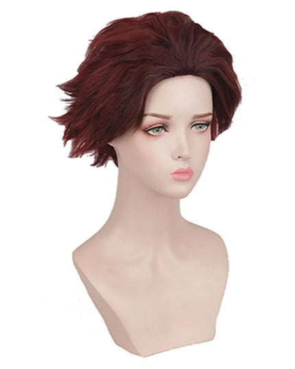 Anime Demon Slayer Kamado Tanjirou Cosplay Costume Kimetsu No Yaiba Cartoon Costume Sutis Wigs Halloween For Kids Adult CosParty