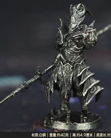 Cupronickel Dark Soul Sun Knight Onion Soldier Toys Model Finished Product Gifts Board Game Piece Miniature Ornament Accessories