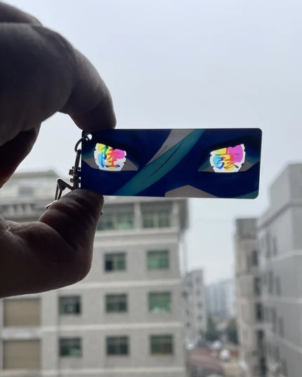 Demon Slayer Acrylic Pupil Translucency Card Key Chains Pendants Anime Twelve Kizuki Keychains Backpack Decorative Key Charm