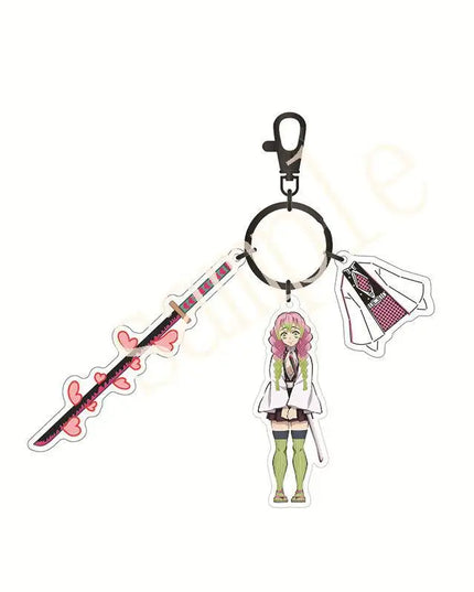 Hot Anime Demon Slayer Keychain Kamado Tanjirou Tomioka Giyuu Rengoku Kyoujurou Cosplay Acrylic Key Chains Fans Gift