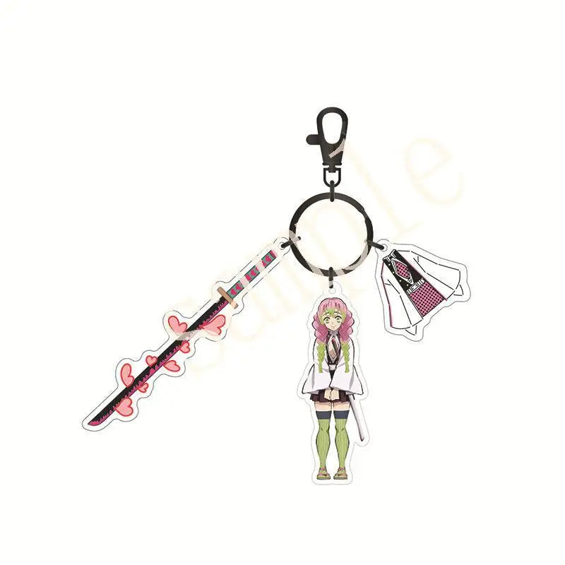 Hot Anime Demon Slayer Keychain Kamado Tanjirou Tomioka Giyuu Rengoku Kyoujurou Cosplay Acrylic Key Chains Fans Gift