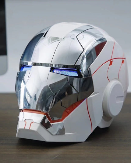 New AutoKing 1:1 Mk5 Iron Man Helmet Cosplay Voice Control Eyes with Light Model Toys for Adult Electric Wearable Christmas Gift