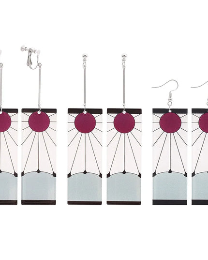 Fashion Anime Demon Slayer Kimetsu no Yaiba Blade of Ghost Earings Acrylic Drop Earrings For Women Men Jewelry Accessories Gift