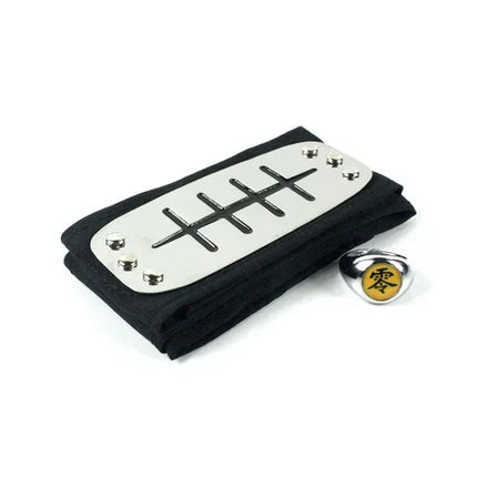 Anime Akatsuki Headband Sasori Uchiha Itachi Ring Sets Cosplay Costumes Props Pain Orochimaru Ninja Accessories