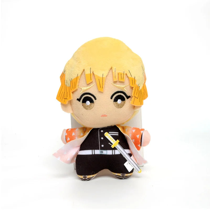 15cm Japan Anime Demon Slayer Akaza Rui Iguro Obanai Tanjirou Kamado Nezuko Agatsuma Zenitsu Plush Toys Doll Peluche Gift