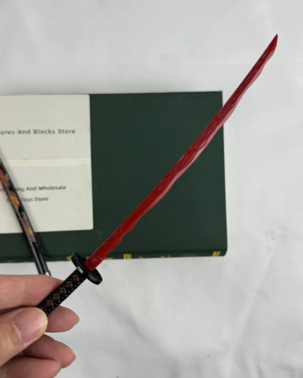 Elden Rivers of Blood Sword Replica Ring 23cm/9.05in Zinc Alloy Model with spring release scabbard, Rust-Proof, Ideal for Fans