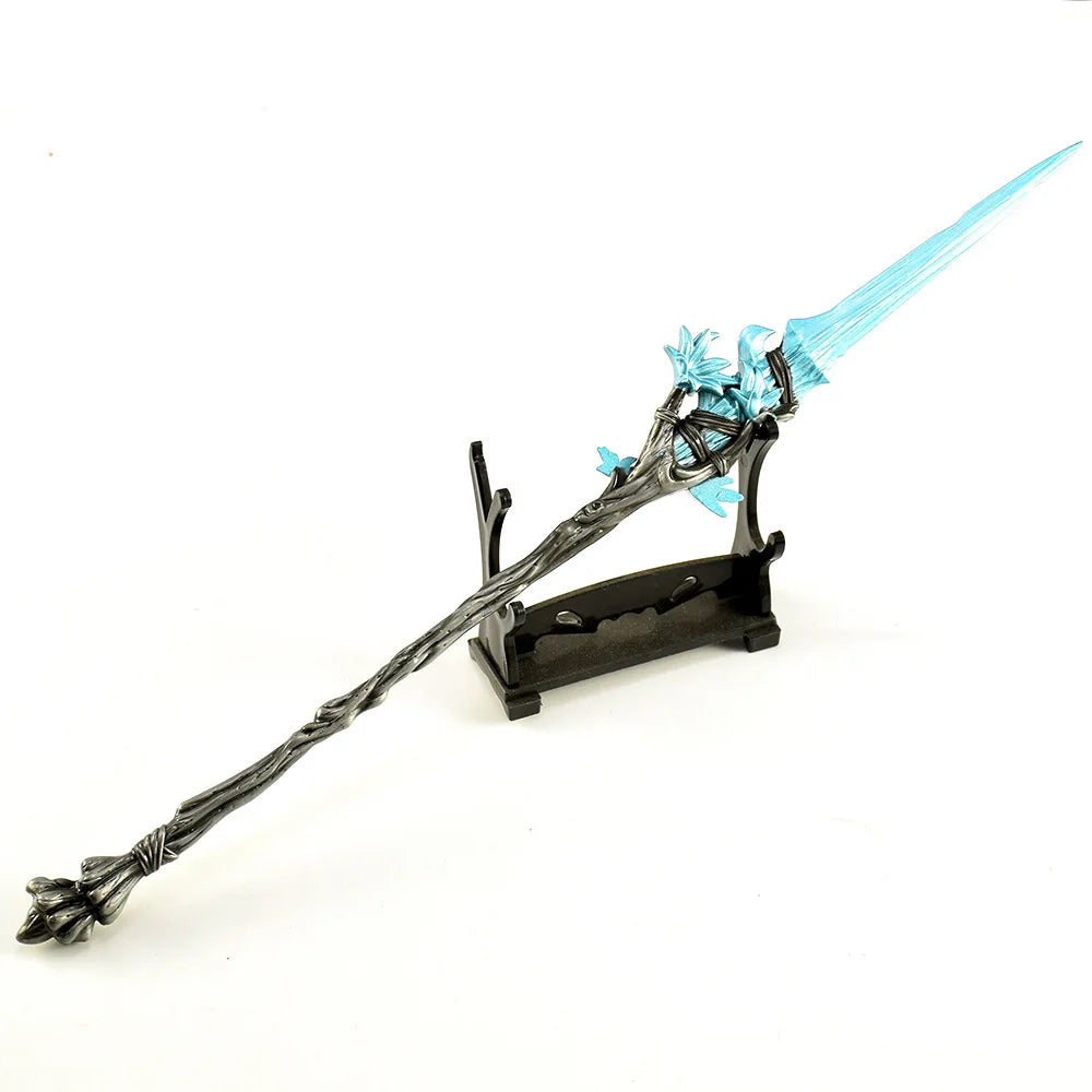 30cm/11.81in Eldenn Game Peripheral Weapon Model Dream Spear Metal Handicraft Ornament Collection Desktop Display Gift Toys Boys