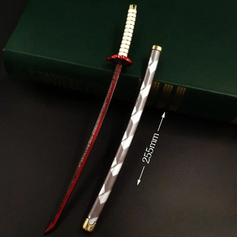 25cm Demon Slayer Katana Swords Kimetsu No Yaiba Samurai Sword Real Size Japanese Katana Anime Cosplay Prop Home Decoration