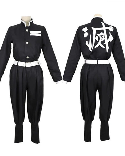 Anime Demon Slayer Kimetsu No Yaiba Tomioka Giyuu Cosplay Costume Suit Uniforms Costumes Wig Child Adult Party Gift
