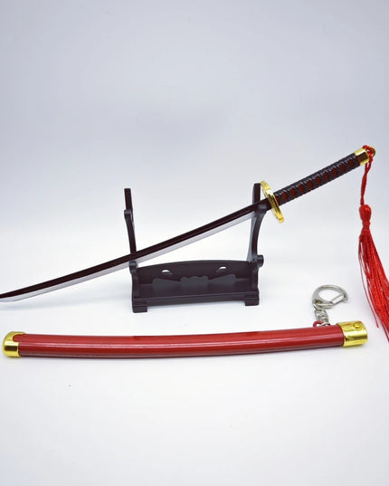 Demon Slayer Peripherals Tanjiro, Agatsuma Zenitsu Katana Full Metal Weapons Bounce Jump Knife Crafts Toy Sword Model Ornaments