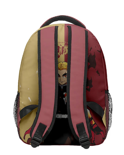 Anime Demon Slayer Tanjiro Nezuko 3D Printed Backpack for College Students Large School Bag 15 Inch Laptop Bag Middle School