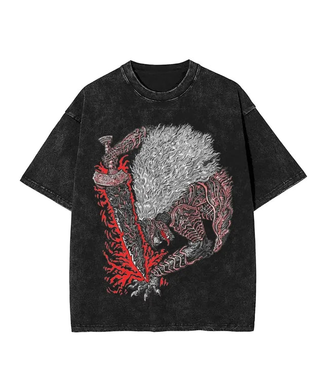 R-Rings Radahn E-Eldening Washed T Shirts Streetwear Hip Hop Casual T-Shirt Tees for Men and Women Short Sleeve Harajuku Graphic